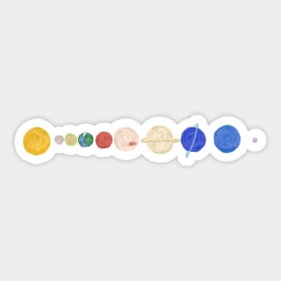 Solar system acrylic Sticker